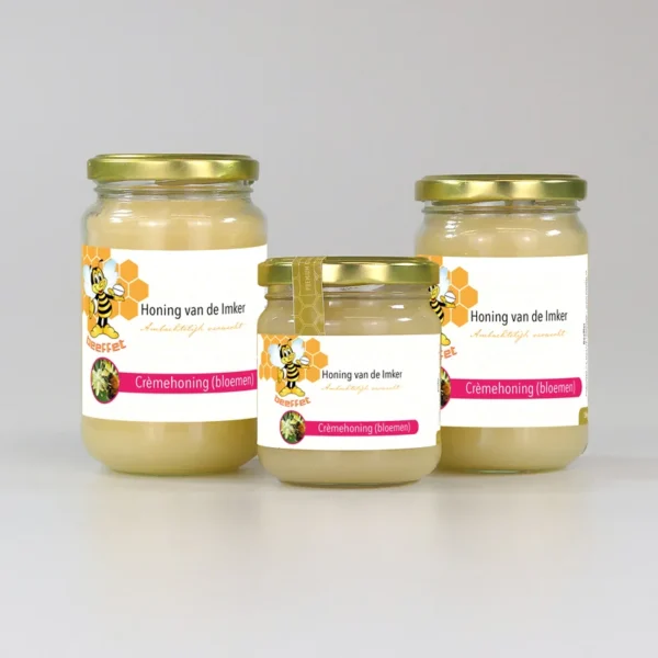 Cremehoning bloemen 250-350-450